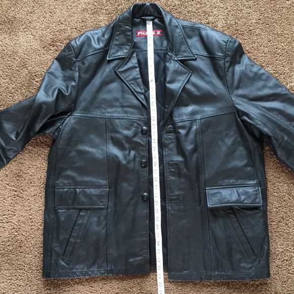 Men’s vintage leather coat by Phase 2, EUC - Picture 3 of 8